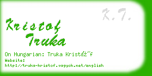 kristof truka business card